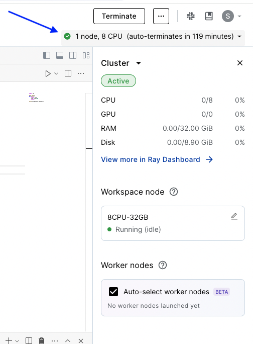 Cluster panel